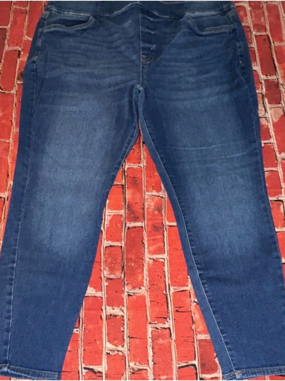 Sonoma Denim Women's Jeans Blue Solid Medium Wash 5-Pocket Plus Size 18W